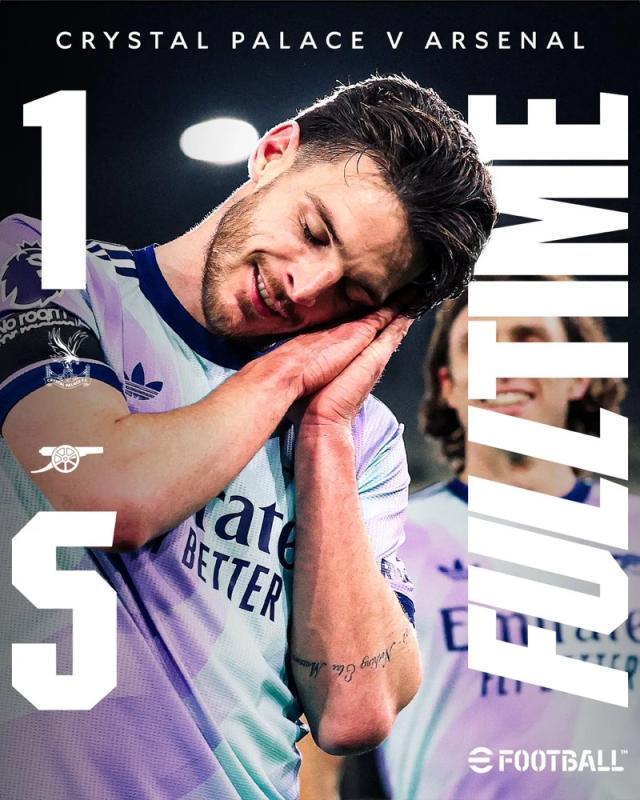 8868网页-【英超】耶稣梅开四箭齐发！阿森纳5比1大胜水晶宫